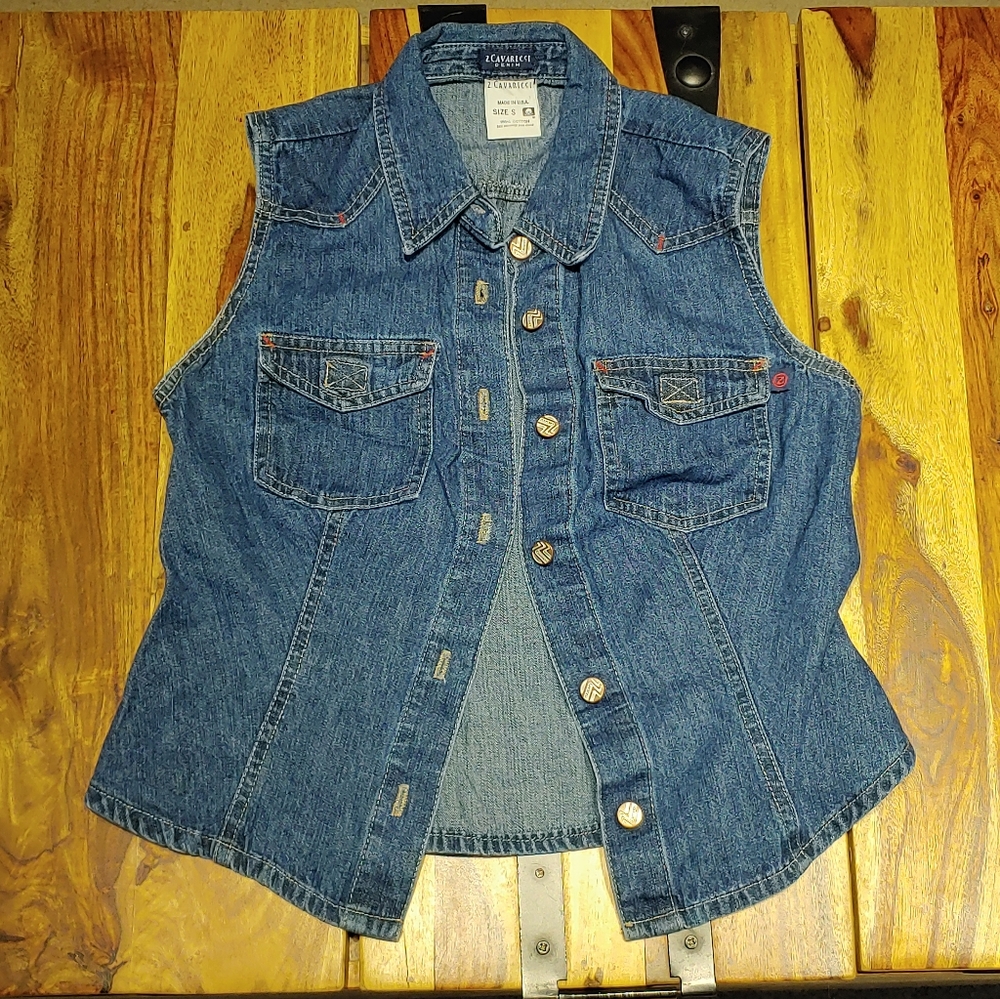 Z. Cavaricci cropped denim shirt